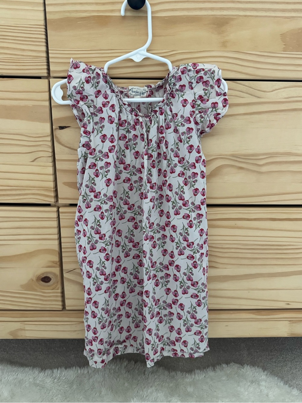 Frankie and Fern-Girls 4T poppy dress- 100% Cotton- Made in USA